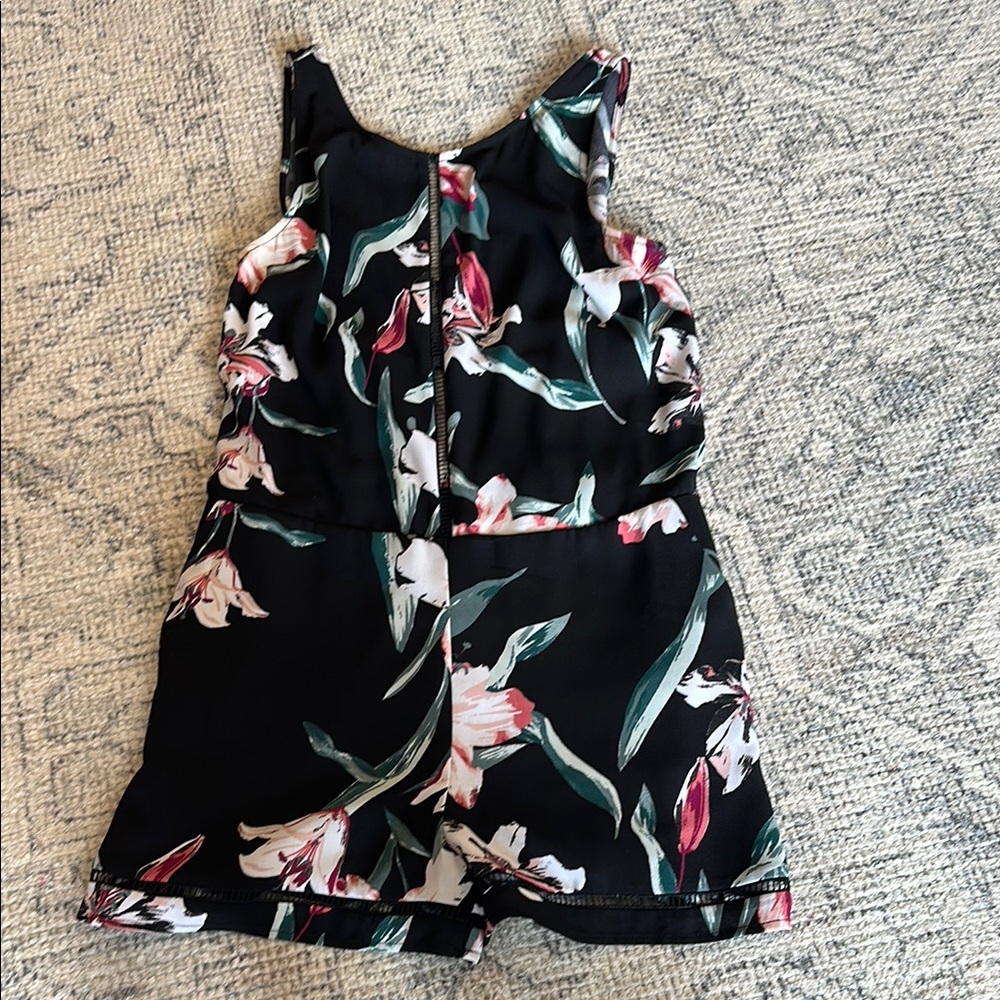 Leith Black Floral Jumpsuit